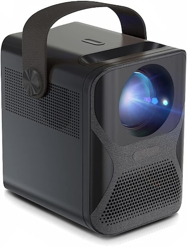 جهاز عرض صغير بدقة 1080 بكسل عالية الدقة - جهاز عرض فيديو LED محمول للمنزل للهاتف، وجهاز التلفزيون، والكمبيوتر المحمول - جهاز عرض أفلام صغير الحجم مع سطوع عالي