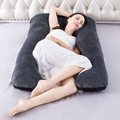 Pregnancy Pillow for Sleep - U Shaped Full Body Pillow with Removable Pillowcase - Comfortable Maternity Support Pillow