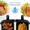Dual Basket Air Fryer &ndash; 9QT 2800W XL Air Fryer with Independent Temperature Control, Sync Finish &amp; Dual Cook, Shake Reminder &amp; Dehydrate Function (Grey)
