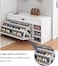 Multi-Functional Shoe Storage Bench &ndash; Entryway Shoe Cabinet with Soft Cushion Seat, Hidden Storage, and Sturdy Design &ndash; Space-Saving Shoe Changing Stool