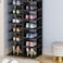 Modern Entryway Shoe Rack Storage Cabinet with Mirror &ndash; Wooden Shoe Stand &amp; Display Organizer with Shelves &amp; Doors &ndash; Space-Saving Shoe Storage