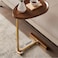 Nordic Gold Metal Side Table &ndash; Modern Sofa End Table for Living Room, Balcony, Bedside, or Cafe &ndash; Compact Accent Table with Sleek Gold Finish for Small Spaces
