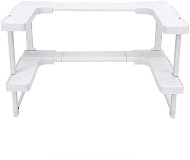 Adjustable Spice Shelf Organizer &ndash; Multi-Use Kitchen Spice Rack, Makeup &amp; Cosmetics Counter Stand, Bathroom Organizer with Sturdy Construction