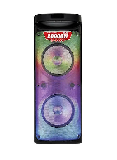 Rechargeable Bluetooth Party Speaker, 20000W PMPO TWS Stereo, Portable Wireless Speaker with LED Lights, Deep Bass, Dual Pairing, Mic Input, USB/AUX, FM Radio