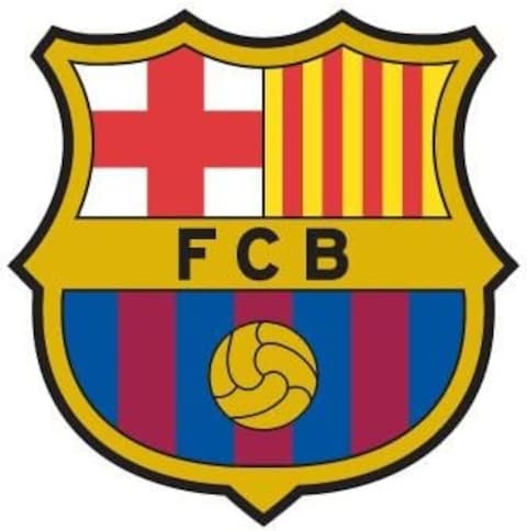 FC Barcelona Wall Decal Sticker Logo  Large Stickers (12&quot;) &ndash; Official Fan Decor for Walls, Laptops, Cars &amp; More &ndash; Easy to Apply &amp; Remove
