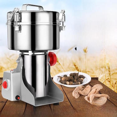 Electric Grain Grinder   High-Speed Stainless Steel Powder Grinder for Home &amp; Commercial Use   Multi-Purpose Mill for Coffee Beans, Nuts, Herbs, Spices, Grains
