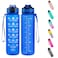 1L Motivational Water Bottle &ndash; Eco-Friendly Tritan Plastic, BPA-Free, Recyclable, Leakproof, Time Marker, Sports &amp; Gym Hydration for Fitness, Travel, Office
