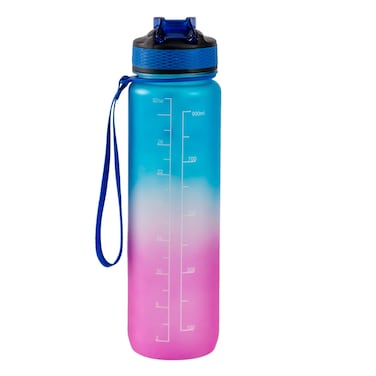 1L Motivational Water Bottle &ndash; Eco-Friendly Tritan Plastic, BPA-Free, Recyclable, Leakproof, Time Marker, Sports &amp; Gym Hydration for Fitness, Travel, Office
