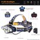LED Head Torch &ndash; 13000 Lumens Super Bright Rechargeable Headlamp, 90&deg; Adjustable Angle, 8 Modes Waterproof LED Headlight for Running, Walking, Camping, Hiking