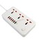 3 Outlet Power Strip with USB - Universal Extension Socket, Surge Protector with 3 AC Outlets and 2 USB Ports, Compact and Portable for Home, Office, Travel