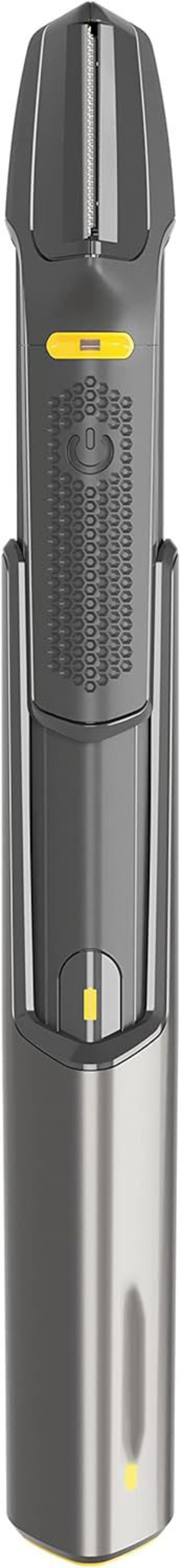 أداة قص الشعر القابلة لإعادة الشحن والمضاءة من Titanium Trim PRO وماكينة تشذيب الجسم - ماكينة تشذيب دقيقة للرجال والنساء والجنسين، ماكينة تشذيب كهربائية لاسلكية