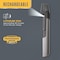 أداة قص الشعر القابلة لإعادة الشحن والمضاءة من Titanium Trim PRO وماكينة تشذيب الجسم - ماكينة تشذيب دقيقة للرجال والنساء والجنسين، ماكينة تشذيب كهربائية لاسلكية