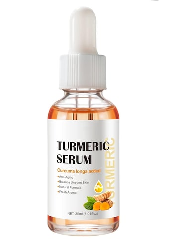 سيروم الكركم لتصحيح البقع الداكنة - 30 مل، علاج حب الشباب وفرط التصبغ، يقلل من البقع الداكنة والخطوط الدقيقة والتجاعيد، ينعم البشرة