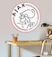 Ajax Amsterdam Shield Wall Sticker &ndash; Premium Vinyl Decal for Home, Office, and Sports Room Decor &ndash; High-Quality Removable Wall Art for Ajax Fans
