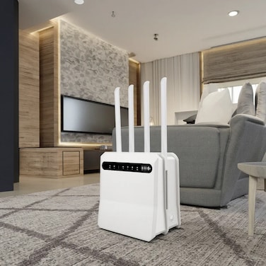 4G LTE Router with SIM Card Slot &amp; External Antenna &ndash; 150Mbps Wi-Fi Hotspot for Home &amp; Office, Supports 32 Users, Unlocked Mobile Broadband Router