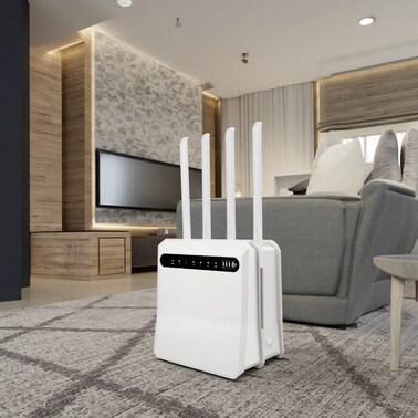 4G LTE Router with SIM Card Slot &amp; External Antenna &ndash; 150Mbps Wi-Fi Hotspot for Home &amp; Office, Supports 32 Users, Unlocked Mobile Broadband Router