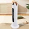 Room Tower Heater with Leather Handle, 1500W Oscillating Portable Electric Heater for Room, Fast Heating, Adjustable Thermostat, Overheat Protection