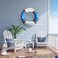 Lifering Nautical Decorative Life Ring Buoy &ndash; 20" Hanging Wall D&eacute;cor, Beach House, Coastal, Lake &amp; Boat Theme, Lightweight Foam, White &amp; Blue Rope Design
