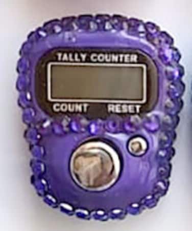 عداد التسبيحات وسبحات الصلاة – عداد رقمي صغير للأصابع للذكر والتسبيح والترديد والتأمل وصلاة رمضان   جهاز النقر الإلكتروني بشاشة LCD