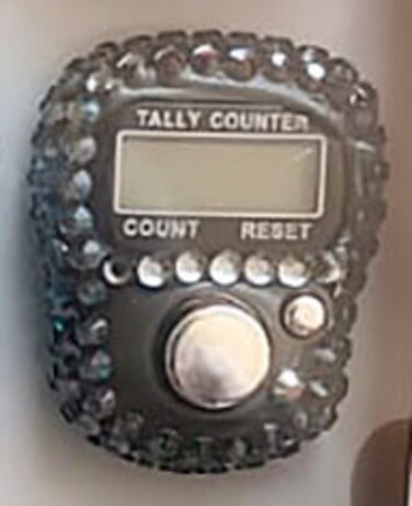 Digital Finger Jaap Counter &ndash; Portable Handheld Tally Counter for Dhikr, Tasbeeh, Mantra Jaap, Meditation,  Electronic LCD Prayer Bead Clicker for Ramadan