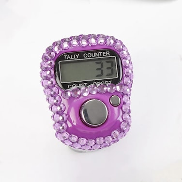 عداد التسبيح الرقمي – عداد التسبيح بحلقة الإصبع   شاشة LED، حلقة إصبع قابلة للتعديل، جهاز نقر التسبيح الإلكتروني المحمول لشهر رمضان والاستخدام اليومي