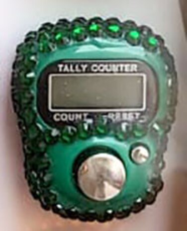 عداد التسبيح الإسلامي الرقمي – شاشة LED، حلقة إصبع، زر إعادة الضبط، آلة عد محمولة لشهر رمضان والاستخدام اليومي