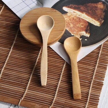 6-Piece Bamboo Honey Dippers &ndash; Natural Wooden Honey Sticks for Drizzling Honey &amp; Syrups   Eco-Friendly Hanging Honey Drizzlers for Tea, Desserts &amp; Cooking
