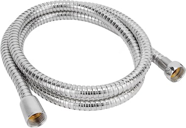 Stainless Steel Shower Hose  1.75m Long, Chrome-Plated, Flexible &amp; Anti-Kink  Universal &frac12;-Inch Connector, Metal Nut &amp; Brass Insert for High-Pressure Shower Heads