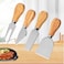 Cheese Knife Set &ndash; 6-Piece Stainless Steel &amp; Wooden Handle Cheese Knives for Cutting, Spreading &amp; Serving &ndash; Butter Spreader, Fork, Flat Shovel, Slicer &amp; Spatula