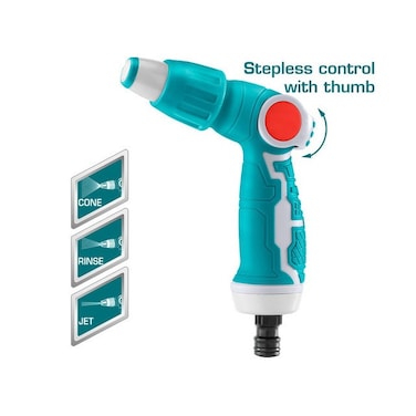 فوهة خرطوم الري اليدوي للحديقة - فوهة رش قابلة للتعديل بـ 8 أنماط للتحكم في التدفق مع قبضة مريحة - مثالية للحديقة والحديقة وغسيل السيارات والتنظيف الخارجي