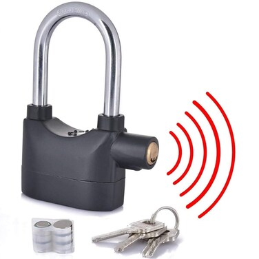 Alarm Lock Anti-Theft Padlock with Sensor - Heavy Duty Security Lock for House, Office, Bicycle, and Outdoor Use - Waterproof, Tamper-Proof,