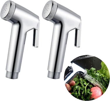 بخاخ بيديه للمرحاض - صنبور بخاخ بيديه محمول من الفولاذ المقاوم للصدأ، ضغط قابل للتعديل، تركيب سهل للمرحاض في الحمام، تنظيف الحفاضات،