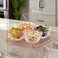Glass Bowl Set with Metal Stand (4-Piece)   Elegant Clear Glass Serving Bowls for Salads, Snacks &amp; Desserts   Stylish Home &amp; Kitchen Tableware
