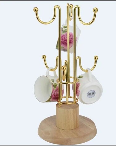 حامل أكواب - حامل أكواب أنيق للمطبخ، وأكواب القهوة، والنظارات، وأدوات الشرب   تصميم موفر للمساحة للمنزل والمكتب والبار