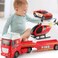Fire Truck Toy Set for Kids &ndash; Emergency Rescue Vehicle Playset with Lights &amp; Sounds, Friction-Powered Fire Engine, Ladder Truck, Helicopter &amp; Accessories