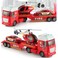 Fire Truck Toy Set for Kids &ndash; Emergency Rescue Vehicle Playset with Lights &amp; Sounds, Friction-Powered Fire Engine, Ladder Truck, Helicopter &amp; Accessories