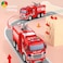 Remote Control Fire Truck Toy - Kids Fire Truck with Lights and Sounds, Simulation Rescue Vehicle with Extendable Ladder, Interactive Fire Truck
