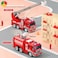 Remote Control Fire Truck Toy - Kids Fire Truck with Lights and Sounds, Simulation Rescue Vehicle with Extendable Ladder, Interactive Fire Truck