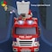 Remote Control Fire Truck Toy - Kids Fire Truck with Lights and Sounds, Simulation Rescue Vehicle with Extendable Ladder, Interactive Fire Truck