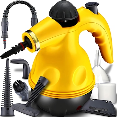 Portable Handheld Steam Cleaner &ndash; Multi-Purpose Electric Steamer with Kitchen Brush Tool, Chemical-Free High-Pressure Steam for Household Cleaning, Kitchen,