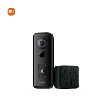 جرس الباب الذكي Xiaomi Smart Doorbell 3S - دقة 2K فائقة الوضوح، رؤية ليلية، خاصية التعرف على الإنسان بالذكاء الاصطناعي، عمر بطارية طويل، متوافق مع تطبيق Mi Home - جرس باب فيديو للأمان