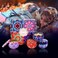 4Pcs/Set Delicate Flowers Scented Candle Gift Set &ndash; Romantic Wedding Souvenir, Tin Box Jar Fragrance Candles for Home D&eacute;cor, Relaxation, 

