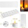 LED Candle Light Flameless Tea Lights &ndash; Rechargeable Flickering Tealight Lamps with 12 Frosted Cups &amp; Charging Base for Party, Wedding, Bar, Family Dinner