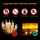 LED Candle Light Flameless Tea Lights &ndash; Rechargeable Flickering Tealight Lamps with 12 Frosted Cups &amp; Charging Base for Party, Wedding, Bar, Family Dinner