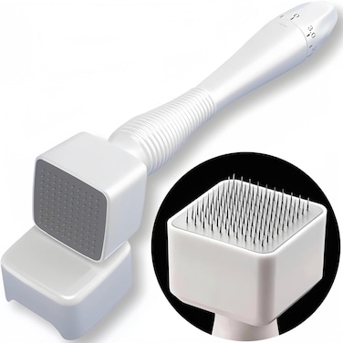 Titanium Adjustable Microneedling Derma Stamp &ndash; Professional Derma Microneedle Stamp for Face, Hair, Beard &amp; Scalp &ndash; Derma Roller Alternative for Skin Care 
