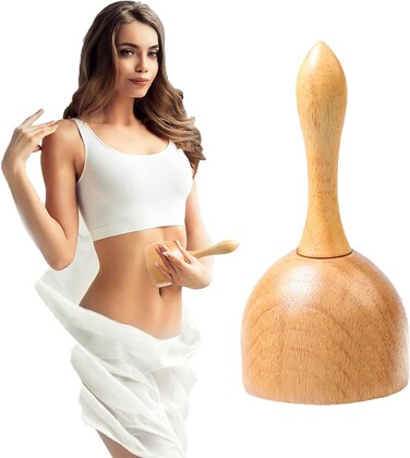 Wooden Handheld Massage Cup for Maderoterapia &ndash; Wood Therapy Massage Tools for Body Sculpting, Cellulite Reduction &amp; Relaxation &ndash; Natural Wooden Cup