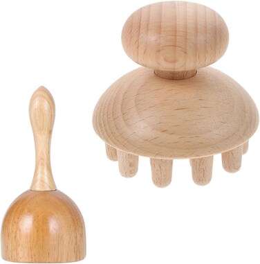 مجموعة واحدة من فرشاة ومشط التدليك الخشبية من Maderoterapia - جهاز تدليك خشبي متعدد الوظائف لتشكيل الجسم وتدليك الرقبة والتصريف اللمفاوي