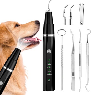Plaque Remover for Teeth - Pet Ultrasonic Cleaner for Tartar and Stains - Teeth Cleaning Kit for Dogs and Cats - Effective Plaque and Stain Removal - Safe and Easy-to-Use
