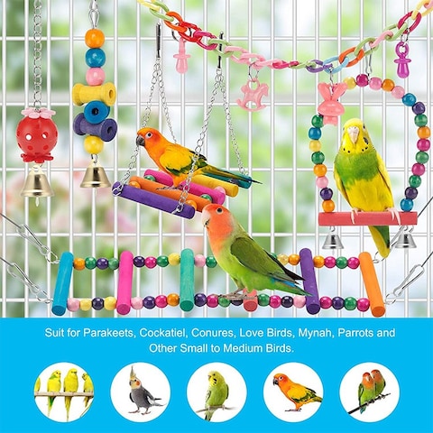 Bird Toys Set Wholesale for Parrots and Small Birds - Chew Toys, Swing Toys, and Fun Interactive Bird Products for Healthy Playtime
