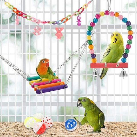 Bird Toys Set Wholesale for Parrots and Small Birds - Chew Toys, Swing Toys, and Fun Interactive Bird Products for Healthy Playtime

